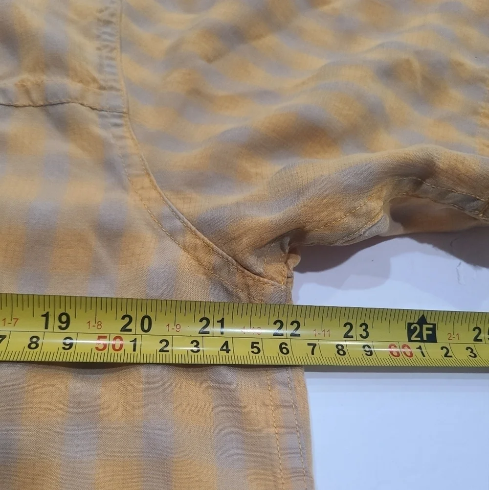 The North Face Men's Yellow Checkered Shirt Sz.L/G
